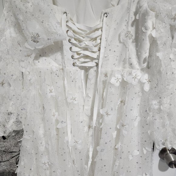 Ava Gowns Wild Butterfly Gown in White - Picture 5 of 11